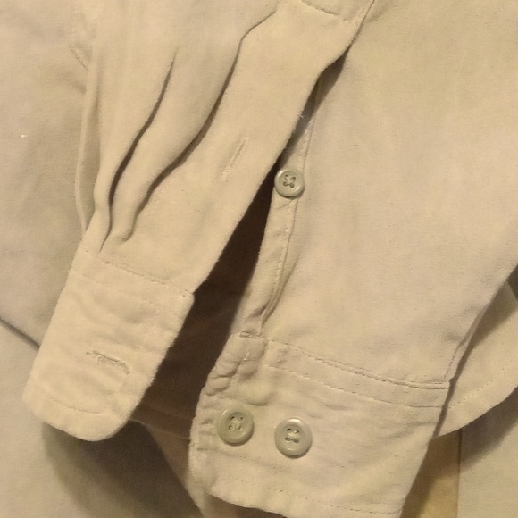 Suede Shirt Big & Tall 3XLT Button Up Point Collar 1 Pocket Spot READ Academia - Picture 5 of 10